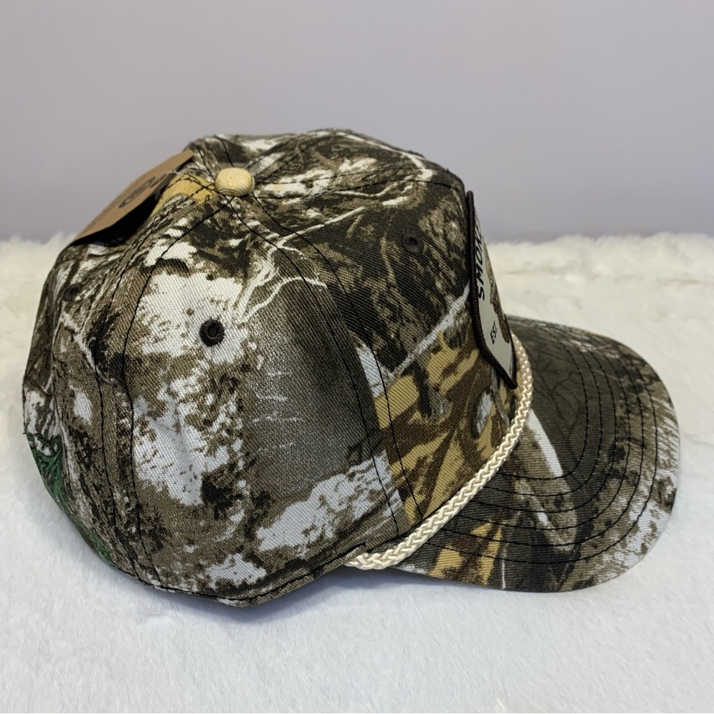Smokey The Bear Forest Camo Snapback Trucker Hat Rope Accent Mad Engine OSFM - Picture 6 of 10